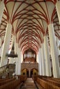 Interior of Thomaskirche in Leipzig Royalty Free Stock Photo